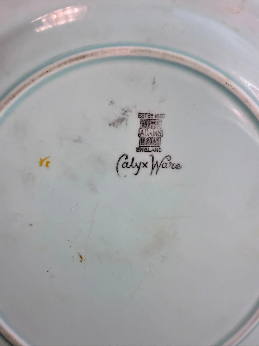 Vintage Adams Calyx Ware Lowestoft Floral Dinner Plate England